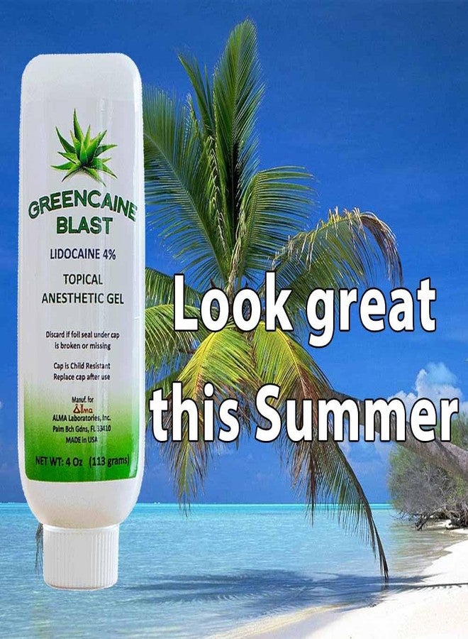 جرينكاين كريم التخدير Greencaine Blast Lidocaine 4% بحجم احترافي كبير 4 أونصة لتخفيف الألم مع خلاصة الصبار المهدئة وزيت الجوجوبا، مخدر موضعي ذو قوة قصوى لتهيجات الجلد الطفيفة. - Image 5